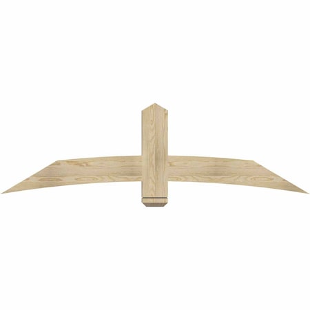 Ekena Millwork Bellingham Rough Sawn Timber Gable Bracket, Douglas Fir, 72"W x 21"H x 4"D x 6"F, 7/12 Pitch GBW072X21X0406BEL00RDF